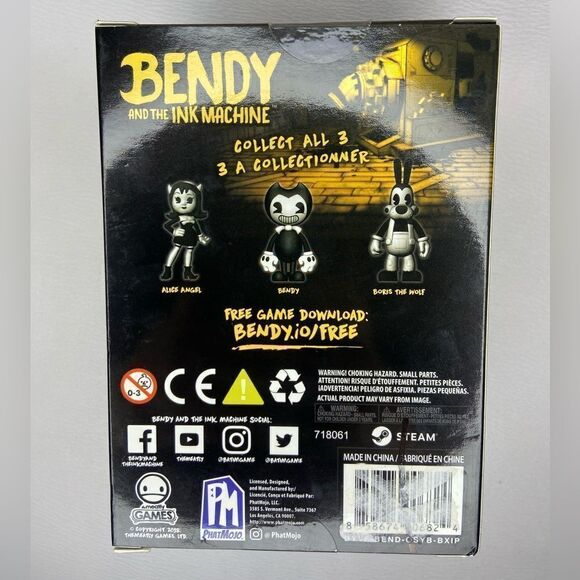 NWB Bendy and the Ink Machine Vinyl Figure (Bendy) PHAT MOJO - Picture 5 of 9